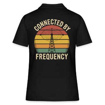 Amateurfunker Verbunden Durch Frequenz - Frauen Polo Shirt - Schwarz - Hinten - Ailine (174cm)