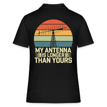 Amateurfunker Antenne Länger Als Deine - Frauen Polo Shirt - Schwarz - Hinten - Ailine (174cm)