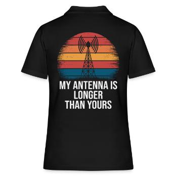 Amateurfunker Antenne Länger Als Deine - Frauen Polo Shirt - Schwarz - Hinten - Ailine (174cm)