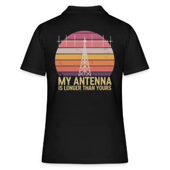 Antenne radio amateur Mon antenne est - Polo Femme - noir - Dos - Ailine (174cm)