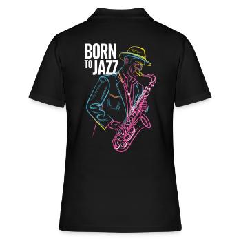 Né pour le jazz et les mélodies de saxophone - Polo Femme - noir - Dos - Ailine (174cm)