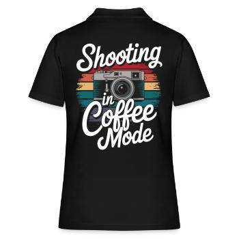Photographe en mode café, prise de vue - Polo Femme - noir - Dos - Ailine (174cm)