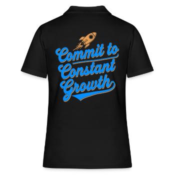 Commit to constant growth for - Women's Polo Shirt - black - Back - Ailine (174cm)