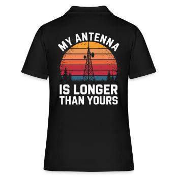Meine Antenne Ist Länger Amateurfunk Radio - Frauen Polo Shirt - Schwarz - Hinten - Ailine (174cm)