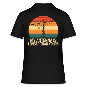 Amateurfunker Antenne Länger Als Deine - Frauen Polo Shirt - Schwarz - Hinten - Ailine (174cm)