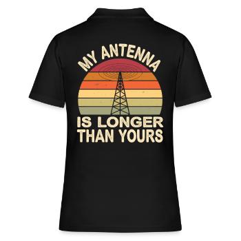 Meine Antenne Ist Länger Als Deine Ham Radio - Frauen Polo Shirt - Schwarz - Hinten - Ailine (174cm)