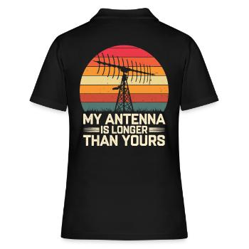 Amateurfunker Antenne Länger Als Deine - Frauen Polo Shirt - Schwarz - Hinten - Ailine (174cm)