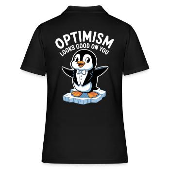L’optimisme vous convient bien Pingouin - Polo Femme - noir - Dos - Ailine (174cm)