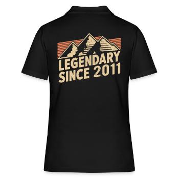 Legendär Seit 2011 Geburtstag - Frauen Polo Shirt - Schwarz - Hinten - Ailine (174cm)