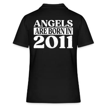 Engel Geboren Im Jahr 2011 Geburtstag - Frauen Polo Shirt - Schwarz - Hinten - Ailine (174cm)