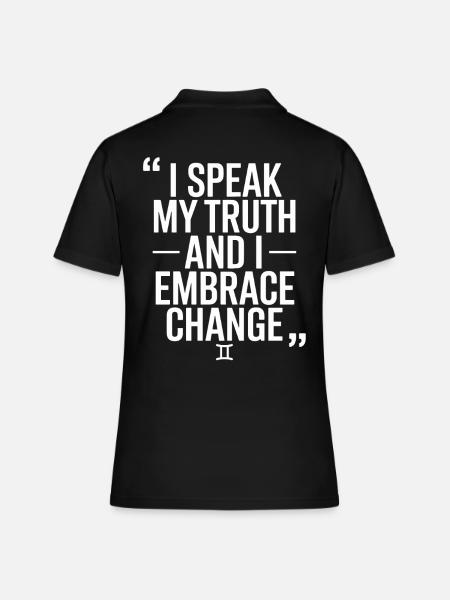 Zwillinge Sternzeichen Ich Spreche Meine Wahrheit - Frauen Polo Shirt - Schwarz