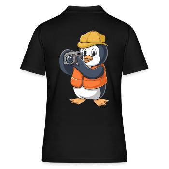 Photographier un pingouin avec un appareil photo - Polo Femme - noir - Dos - Ailine (174cm)