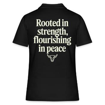Taurus Zodiac Sign: Rooted in Strength, Blooming - Women's Polo Shirt - black - Back - Ailine (174cm)