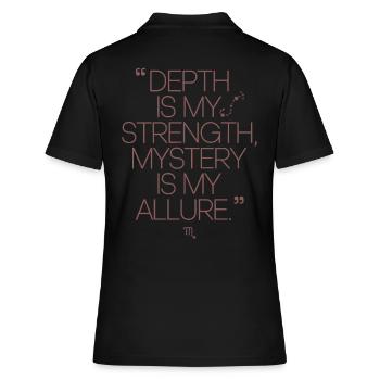 Scorpio character zodiac sign depth is mine - Women's Polo Shirt - black - Back - Ailine (174cm)
