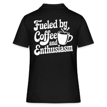 Enseignant : Motivé par le café et l’enthousiasme - Polo Femme - noir - Dos - Ailine (174cm)