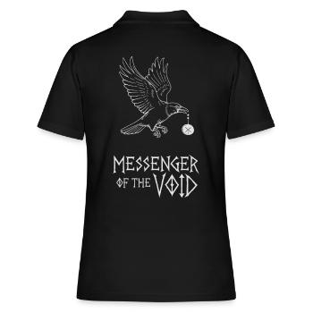 Bote Der Leere Mystische Krähe Kunst - Frauen Polo Shirt - Schwarz - Hinten - Ailine (174cm)