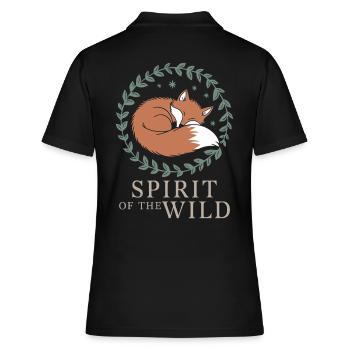Geist Der Wildnis Cottagecore Fuchs Motiv - Frauen Polo Shirt - Schwarz - Hinten - Ailine (174cm)