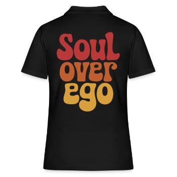 Seele Über Ego Inspirierende Spiritualität - Frauen Polo Shirt - Schwarz - Hinten - Ailine (174cm)
