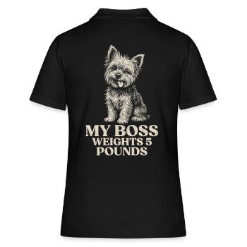 Yorkshire Terrier Besitzer Mein Chef Wiegt 5 Pfund - Frauen Polo Shirt - Schwarz - Hinten - Ailine (174cm)