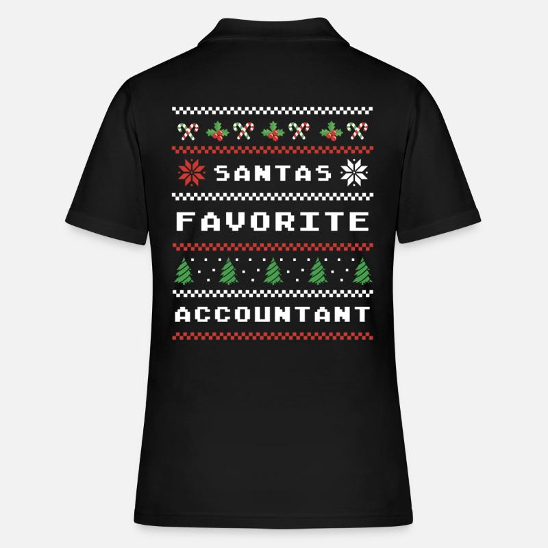 Le comptable préféré du Père Noël - Polo Femme - noir