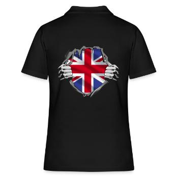 Sentiment de liberté de l’Union Jack - Polo Femme - noir - Dos - Ailine (174cm)