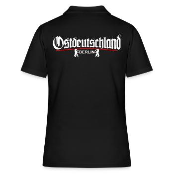 Ostdeutschland - BERLIN - Frauen Polo Shirt - Schwarz - Hinten - Ailine (174cm)