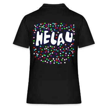 helau carnaval confettis carnaval t-shirt fascisme - Polo Femme - noir - Dos - Ailine (174cm)