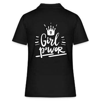 girl power - Women's Polo Shirt - black - Back - Ailine (174cm)