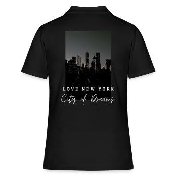 Love New York- Ville des rêves pour les fans américains - Polo Femme - noir - Dos - Ailine (174cm)