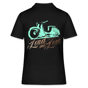 Simson Schwalbe KR51 - Fort et bas - Polo Femme - noir - Dos - Ailine (174cm)