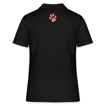 Pfote - Frauen Polo Shirt - Schwarz - Hinten - Ailine (174cm)