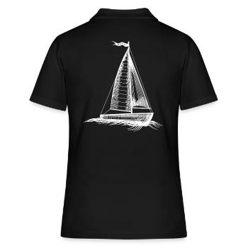 croquis de voile t-shirt voile - Polo Femme - noir - Dos - Ailine (174cm)