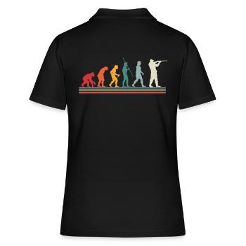 Evolution Chasseur Chasseurs Cadeau Rétro - Polo Femme - noir - Dos - Ailine (174cm)