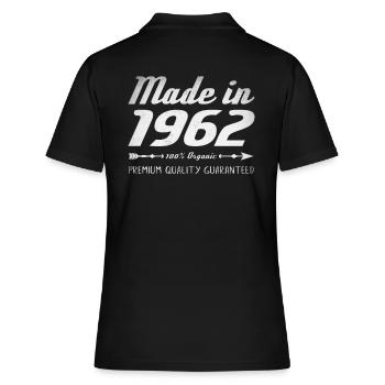 Made In 1962 Birthday Gift 60 Years Retro - Women's Polo Shirt - black - Back - Ailine (174cm)