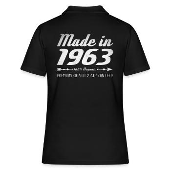 Made In 1963 Birthday Gift 59 Years Retro - Women's Polo Shirt - black - Back - Ailine (174cm)