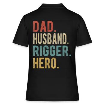 Rigger Papa Mari Héros - Polo Femme - noir - Dos - Ailine (174cm)