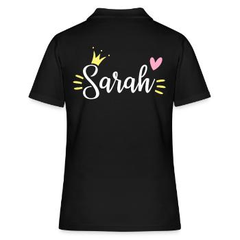 Couronne de nom de Sarah - Polo Femme - noir - Dos - Ailine (174cm)