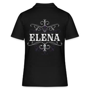 Elena Name Vorname Personalisiert - Frauen Polo Shirt - Schwarz - Hinten - Ailine (174cm)