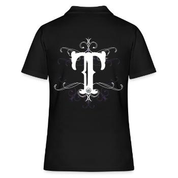 Letter T, point (t) - Women's Polo Shirt - black - Back - Ailine (174cm)