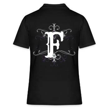 Letter F Letter F - Women's Polo Shirt - black - Back - Ailine (174cm)