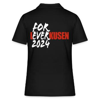 For Ever Leverkusen - J’aime Leverkusen - Dicton - Polo Femme - noir - Dos - Ailine (174cm)