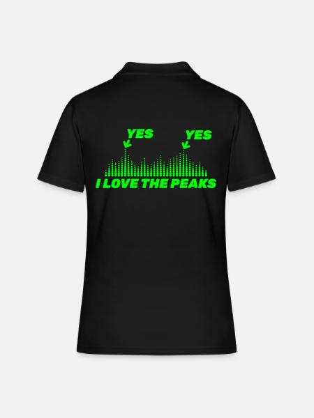 Bass I love Bass Techno Hardstyle Jumpstyle - Polo Femme - noir