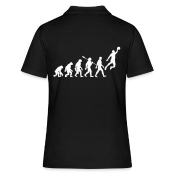 Evolution Basketball - Korbleger - Frauen Polo Shirt - Schwarz - Hinten - Ailine (174cm)