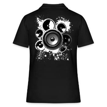 Dark Techno Loudspeaker EDM - Frauen Polo Shirt - Schwarz - Hinten - Ailine (174cm)