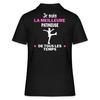 Je suis la meilleure patineuse - Polo Femme - noir - Dos - Ailine (174cm)