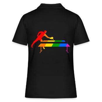 Tennis de table arc-en-ciel - Polo Femme - noir - Dos - Ailine (174cm)