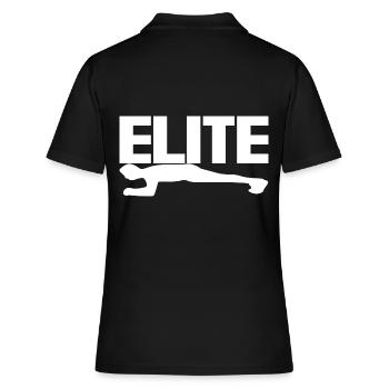 Elite Sports - Frauen Polo Shirt - Schwarz - Hinten - Ailine (174cm)