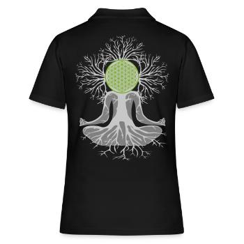 Chakra du cœur - Polo Femme - noir - Dos - Ailine (174cm)