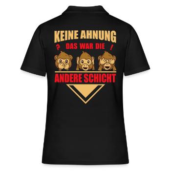 other shift profession work service funny sayings - Women's Polo Shirt - black - Back - Ailine (174cm)