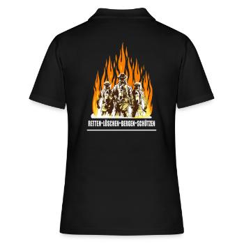Pompiers pompiers volontaires - Polo Femme - noir - Dos - Ailine (174cm)